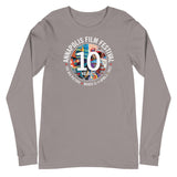 Annapolis Film Festival:  10 Years (front) & 2013-2022 (back) - Unisex Long Sleeve Tee