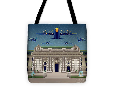 USNA Bancroft Hall Blue Angels Show - Tote Bag